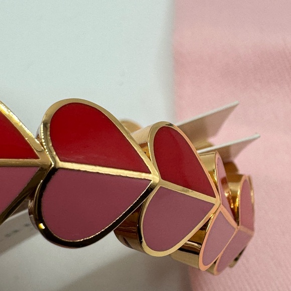 Kate Spade Gold and Red Heart Bracelet - Picture 4 of 5